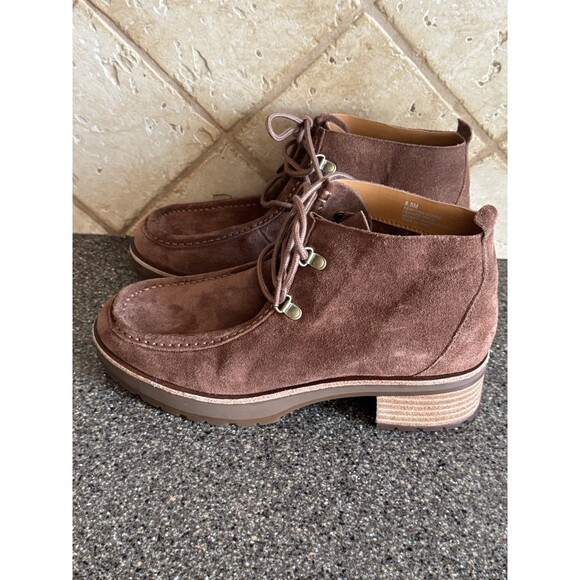 Kork-Ease Wales Brown Suede Booties Shoes Women's 8.5 Medium New - Picture 1 of 8